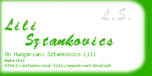 lili sztankovics business card